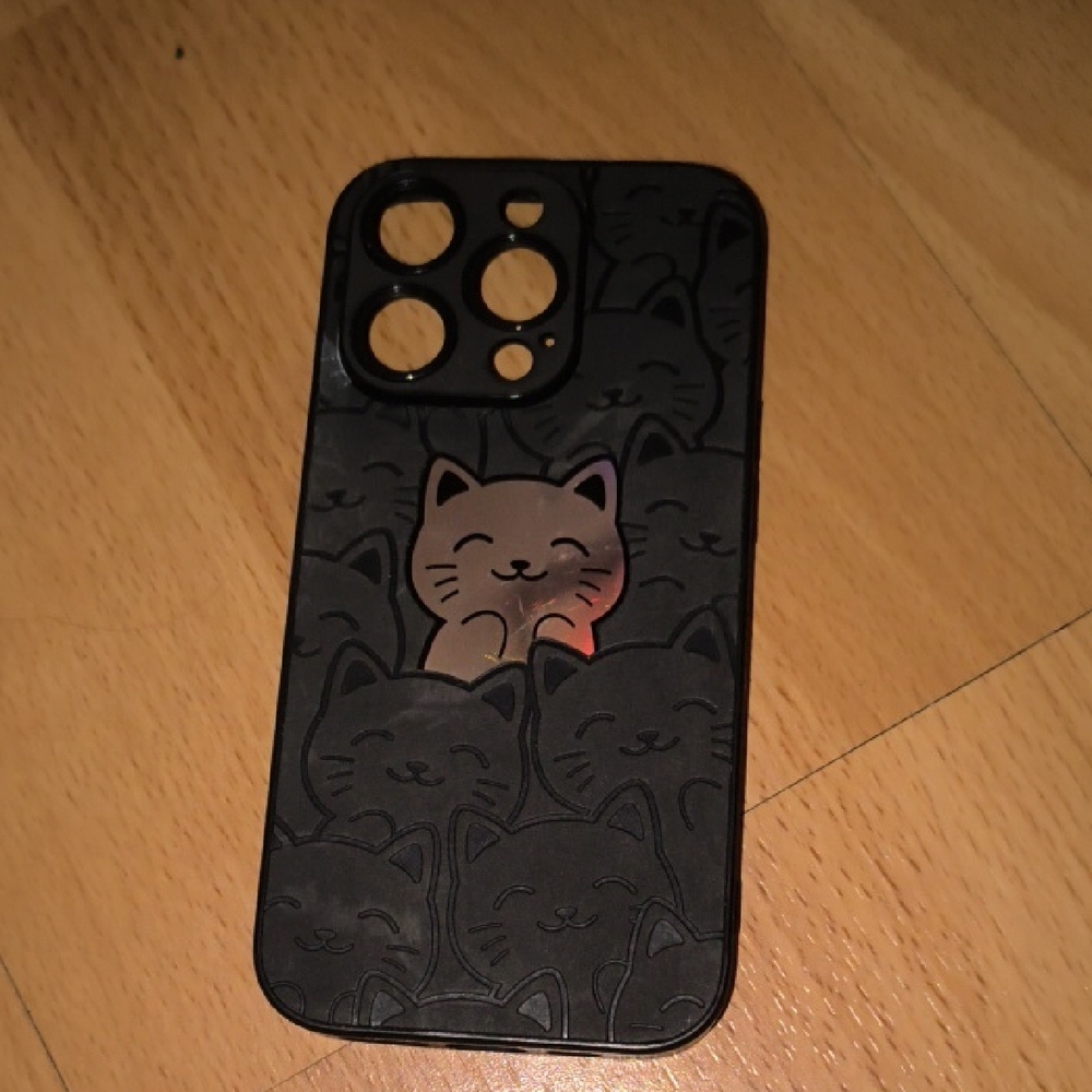 Black Cat Pattern Phone Case